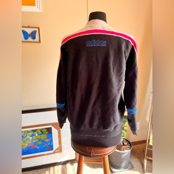 Adidas size medium Moto style sweatshirt with pockets good condition - Picture 4 of 7